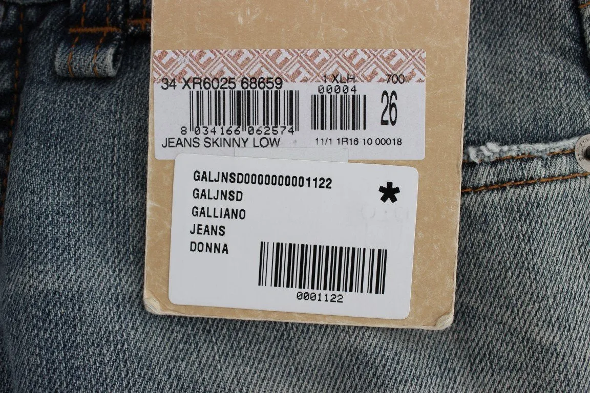 Blue Wash Cotton Blend Slim Fit Jeans
